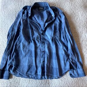 Bonobos blue plaid button down xl